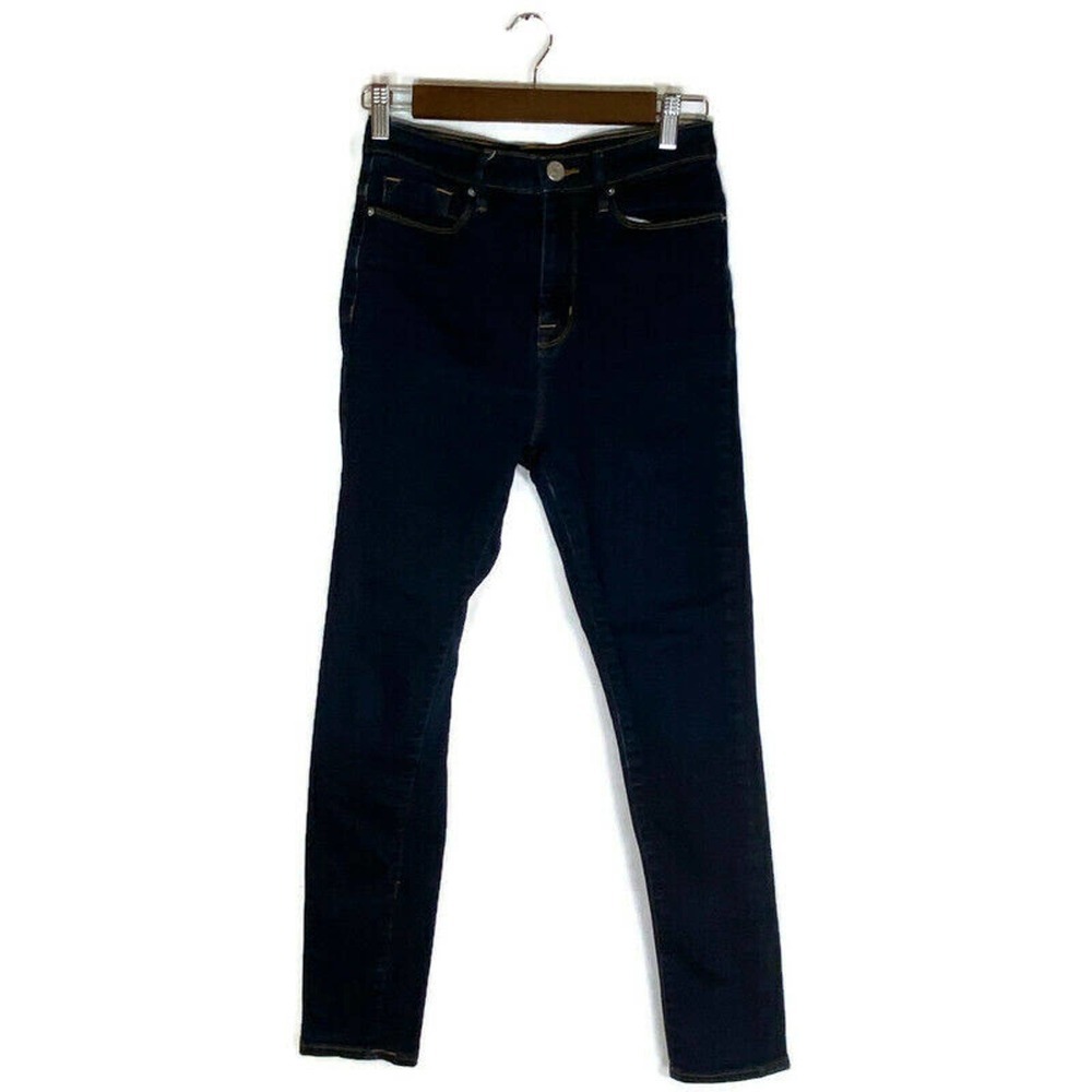 BDG Super High Rise Twig Jeans Sz 27 Dark Wash Blue Skinny Stretch Denim